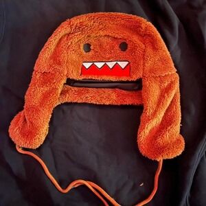 Really cool thrifted y2k DOMO styled ushanka